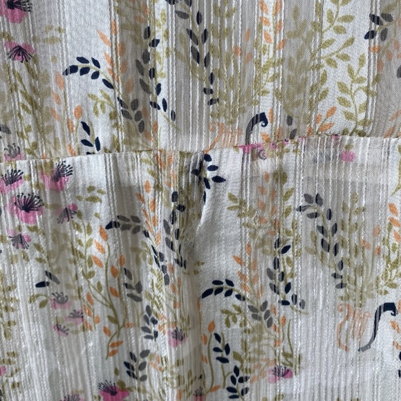 Anthropologie Anna Sui Dress Romantic Myotosis Midi Silk Cottagecore Ruffle Sz 4 - Picture 12 of 13